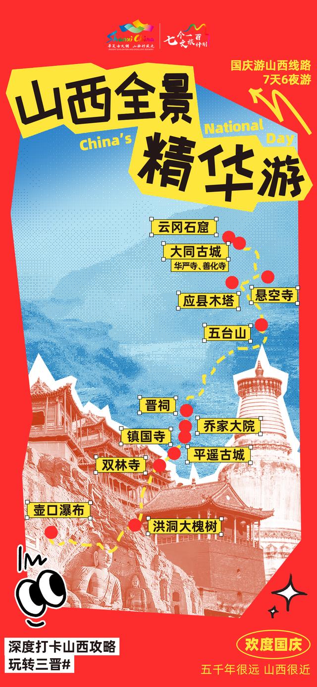 准备好了吗？3条线路，多重惊喜！国庆假期带你玩转山西！