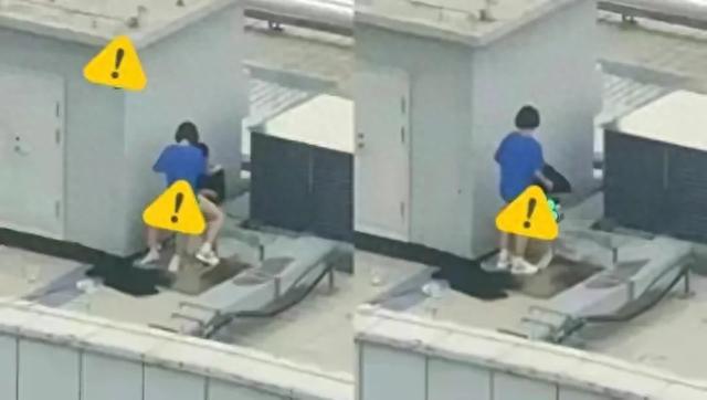 小情侣阳台“秀恩爱”，结果被邻居全程拍摄并附上解说，毁三观