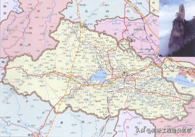 河南省平顶山市地图（含各县）-高清版