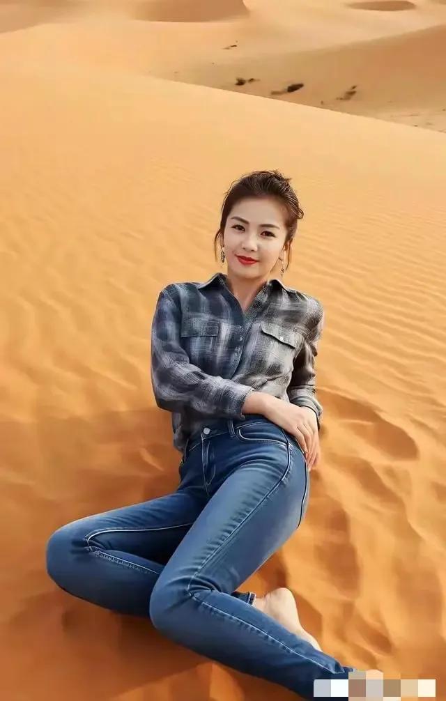 刘涛沙漠美照！“大脚丫”成亮点，两个孩子的妈，身材依旧火辣！