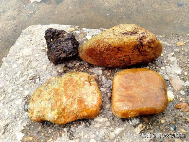我在浐河捡到了一块像古代瓷器花纹的石头