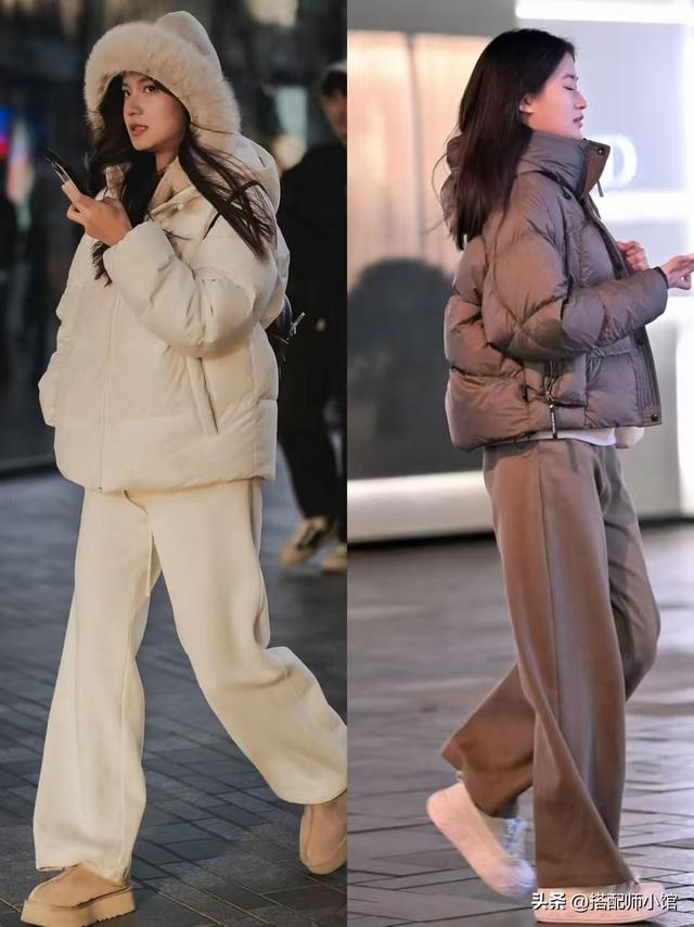 去了北京才发现：三里屯满街都是“羽绒服+裤子”穿搭，保暖高级