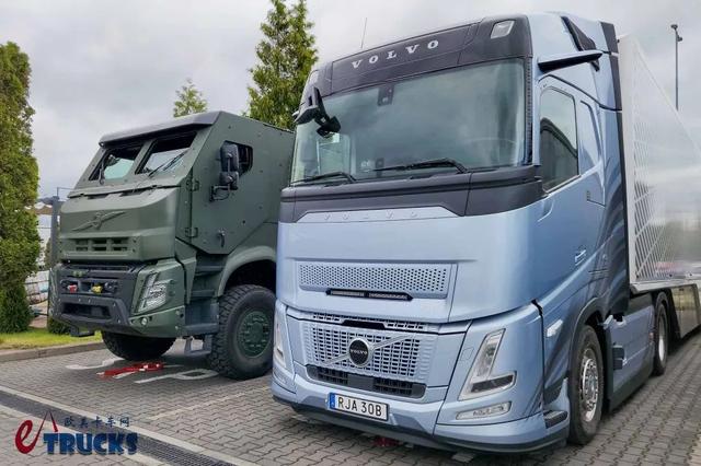 8×8驱动+防弹驾驶室，性能超强悍！实拍沃尔沃FMX军用越野重卡