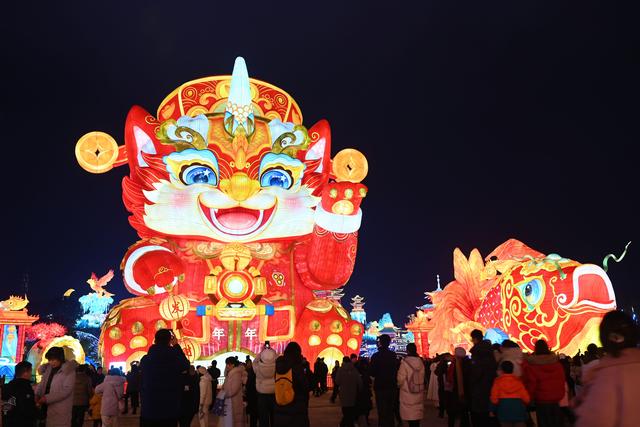 四川自贡：国际恐龙灯会璀璨亮灯