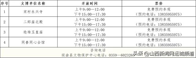 新增6处！运城73家文博单位中秋国庆假期等你来！