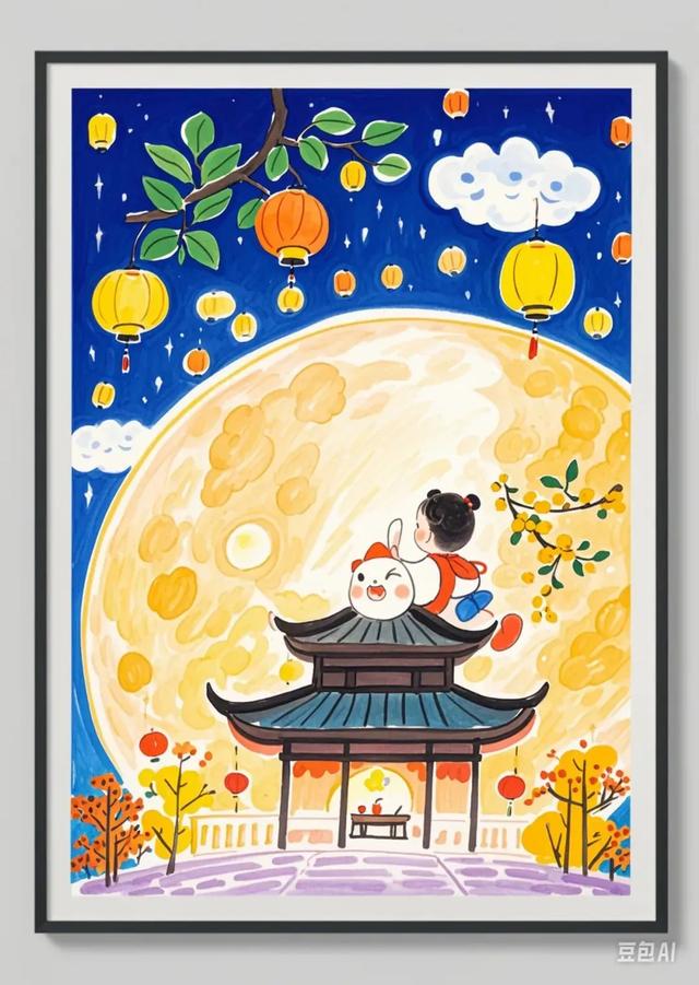 简笔画最全中秋节主题绘画＋绘画思路，张张创意满满！