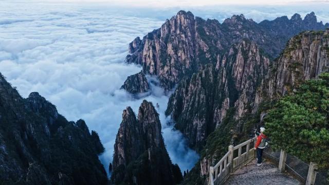 黄山秋景现场播报：云海“开挂”，秋色“沸腾”，抓紧冲