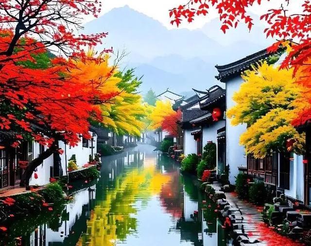 江南古镇的秋色