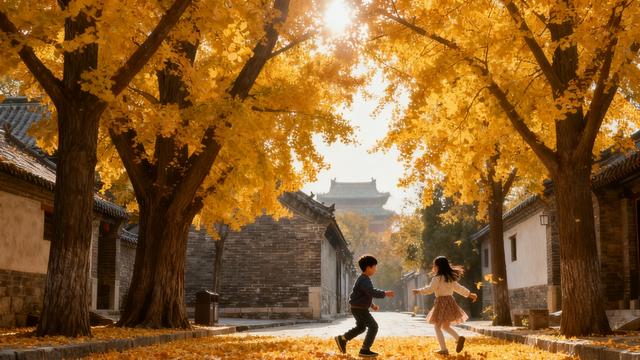 半壁街秋韵：银杏叶里的圣城文脉