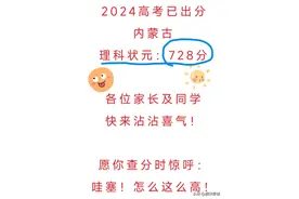 内蒙古高考成绩查询，看看大家考生和家长们，内蒙状元728分图片