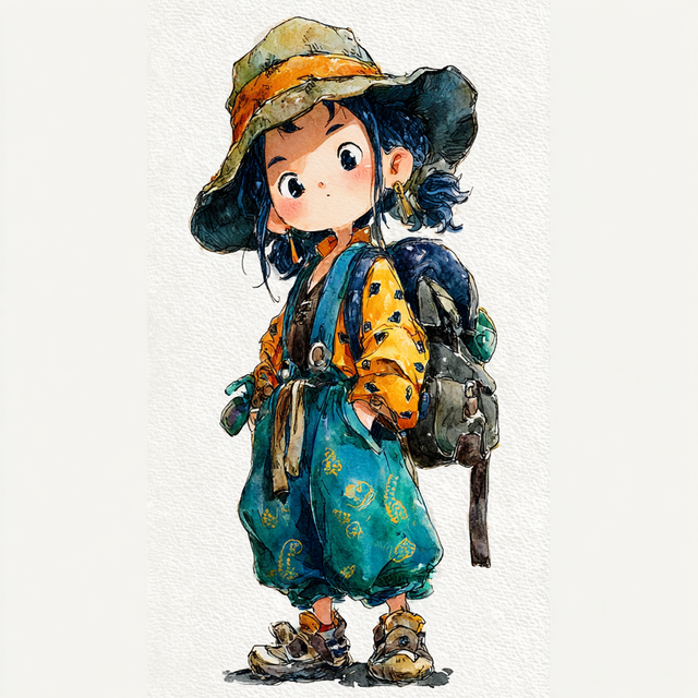 背着梦想的小小冒险家