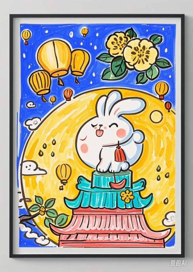 简笔画最全中秋节主题绘画＋绘画思路，张张创意满满！