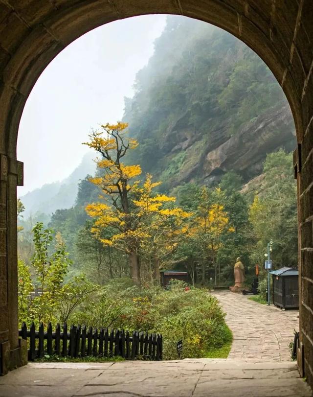 红叶题诗，秋风作画，想和你一起走进秋天的剑阁