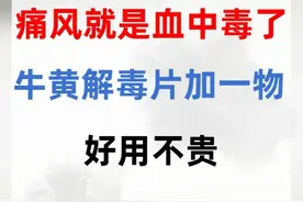 痛风，就是血“中毒”了，牛黄解毒片加一物，好用不贵！图片