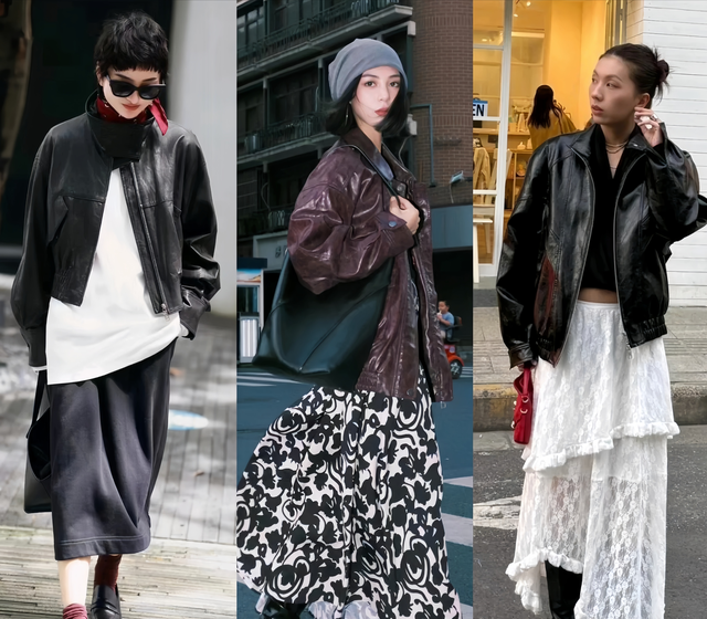 秋冬过了一半才发现：大家都在穿“短外套+长裙”，洋气又显高