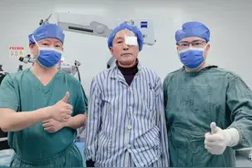 眼底“堵车”引起水肿，左眼视力仅剩0.1，“打一针”老兵视力提升！图片