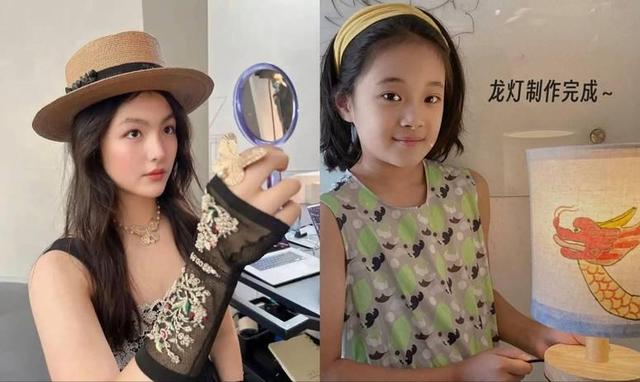 李湘女儿和梅婷女儿同框后，才发现，气质不是用钱就能砸出来的