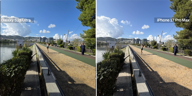 iPhone 17 Pro Max 对比 Galaxy S25 Ultra – 一天使用相机和电池测试！