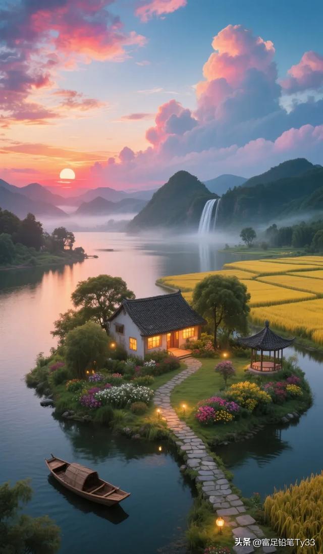 世外桃源，人间仙境，山水田园，静谧美好