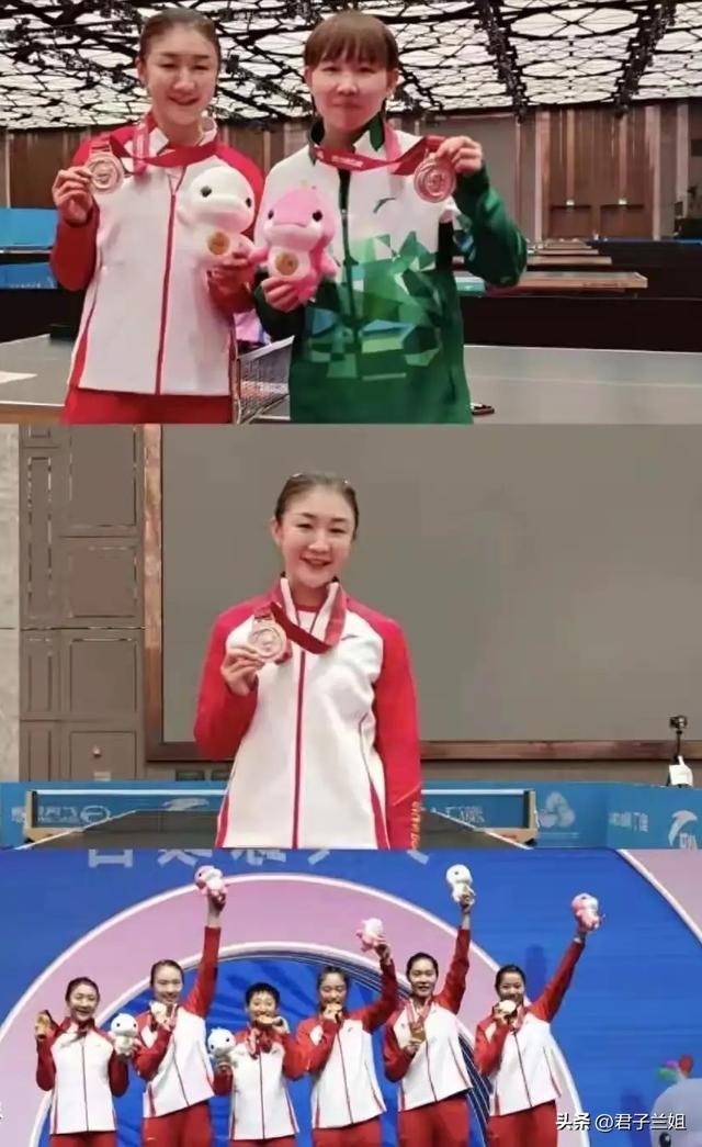 陈梦夺冠后回到北京，大胆穿搭，皮衣配吊带露出腰线，差点认不出