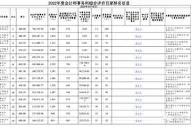 2022年度会计师事务所综合评价百家排名图片