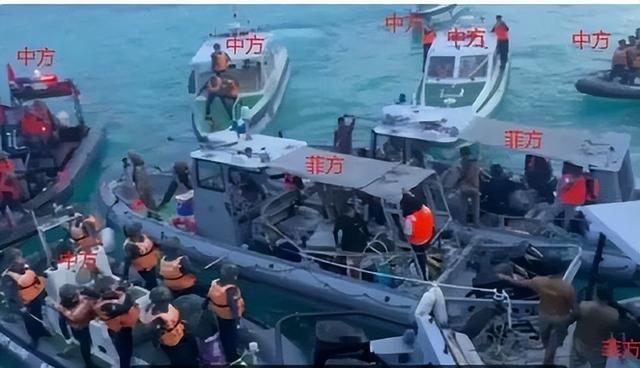 央视首次曝光：仁爱礁冲突，中国海警拖离菲船只，菲士兵已掏出枪