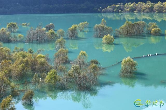两江交汇碧波现