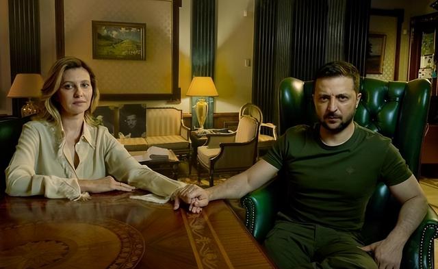 泽连斯基的妻子有多美？登美时尚杂志封面，两人恋爱八年儿女双全