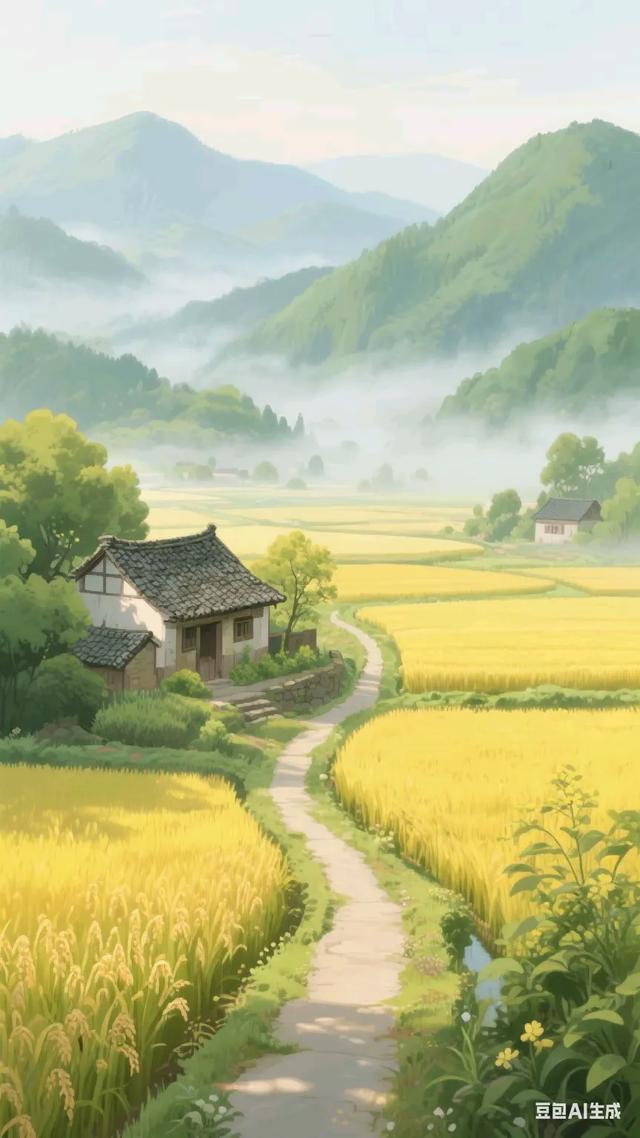 田园风光，稻香四溢，小路蜿蜒，心旷神怡！