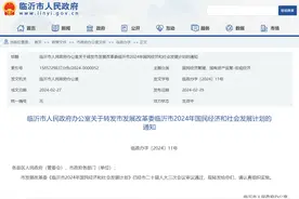 临沂市2024年国民经济和社会发展计划发布图片