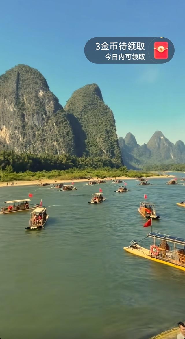 桂林漓江竹筏漂了一趟我发现原来手机是最没用的东西