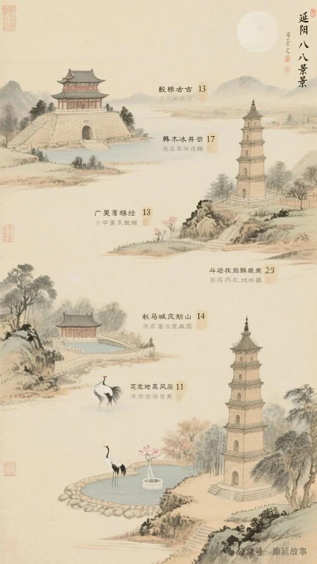 明代延津十六景之AI复原图