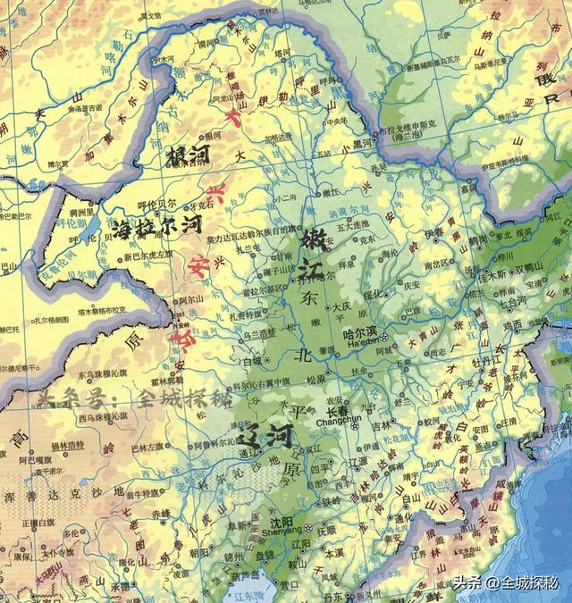 一个很有意思的事实:东北的大兴安岭大部分不在东三省,而在内蒙