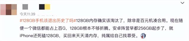 128GB 手机退休上热搜！网友：这版本纯恶心人...