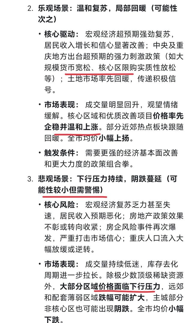 DeepSeek预测2026年重庆房价,会涨还是跌?看完心里有数!