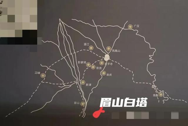 苏轼福地一眉山白塔,登塔远眺,滚滚岷江向南流,高耸入云远景楼