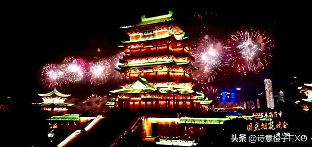 国庆节南昌烟花绽放
