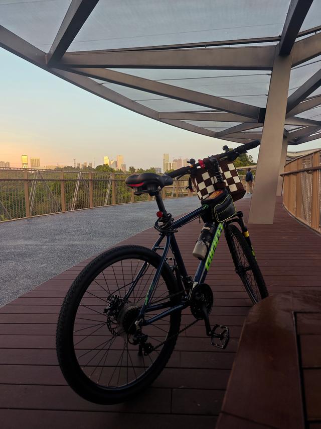 西丽湖国际科教城绿道，看霞飞满天，如梦似幻！长岭陂地铁C口