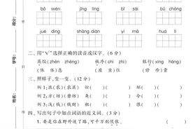 二年级下语文期末专项复习近义词及测试卷图片