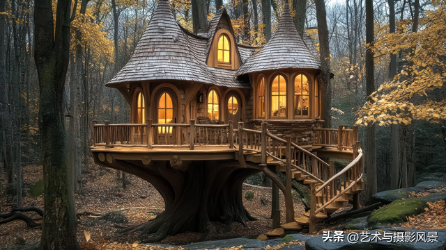 逃离现实：在梦幻树屋中寻找内心的宁静！