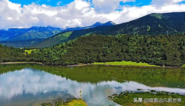 《八进西藏》空中俯瞰林海牧歌里，藏着鲁朗的宁静