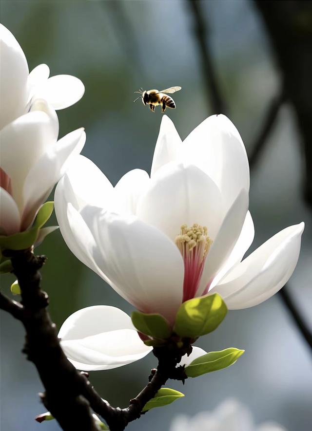 烟雨润玉兰，泉城赴春约——济南百花公园玉兰大道迎来最佳观赏期