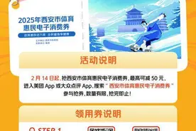 2025年西安体育惠民电子消费券今日开始发放图片