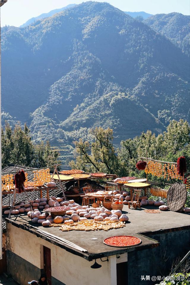 秋色浓、叠彩韵、檐下晒秋图，这可能是国内最美的秋天