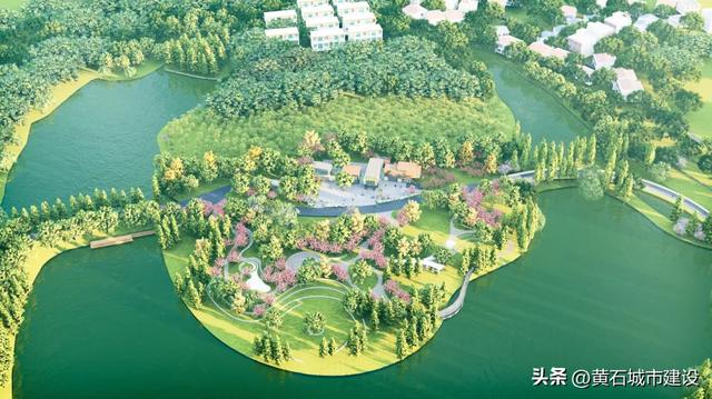 风景超美 就在黄石这一城中湖！这一城市新地标冲刺年底竣工
