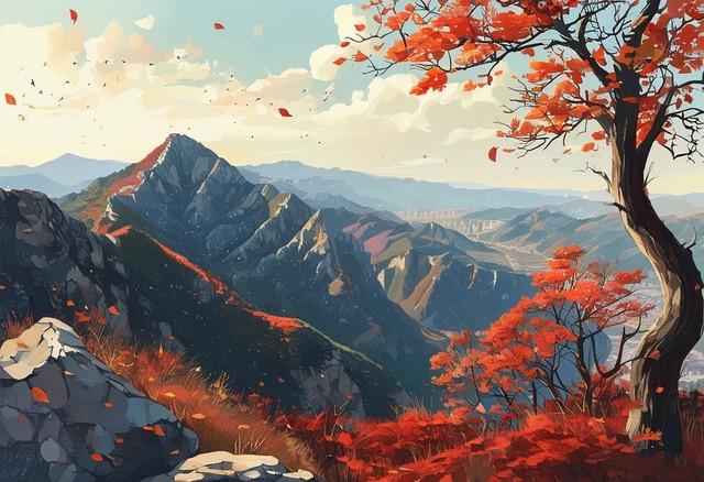 山西太原崛围红叶