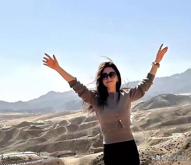 朱珠素颜自驾318国道，墨镜遮不住灵动，高原风光衬得她更绝