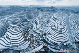 会宁县：山村迎初雪 银装美如画图片