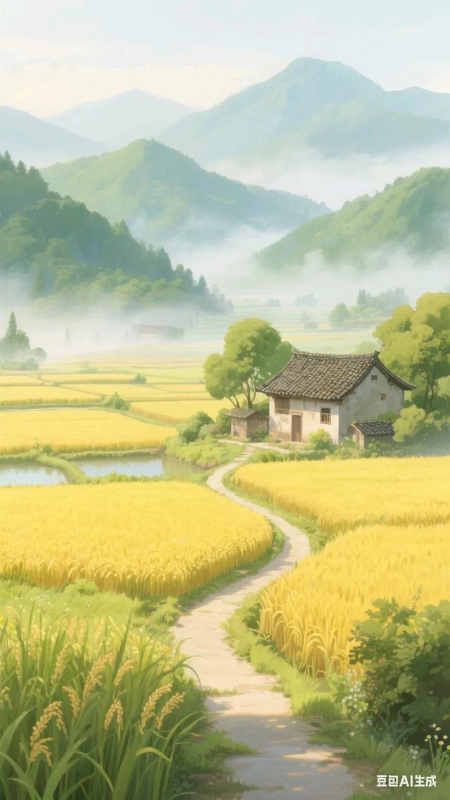 田园风光，稻香四溢，小路蜿蜒，心旷神怡！