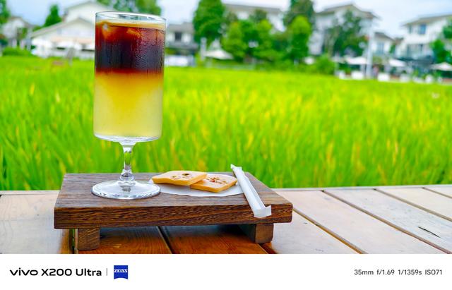 稻田边喝咖啡☕️，感受田园风光